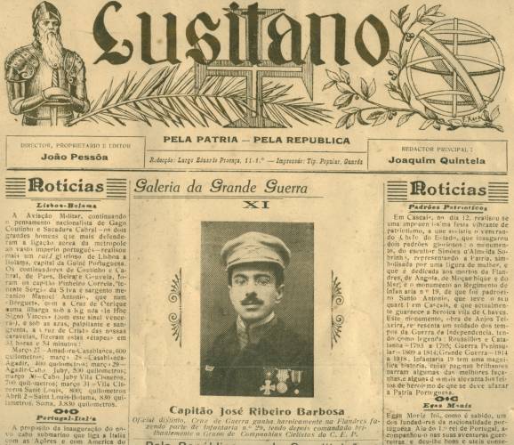 Notícia do Lusitano, com a foto de José Ribeiro Barbosa