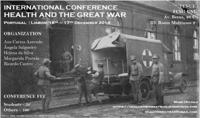 O programa da Conferência Internacional Saúde e a Grande Guerra já se encontra disponível