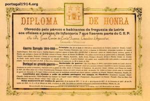 Diploma de Honra oferecido ao Tenente – Médico Luís Carlos da Costa Charters d´Azevedo