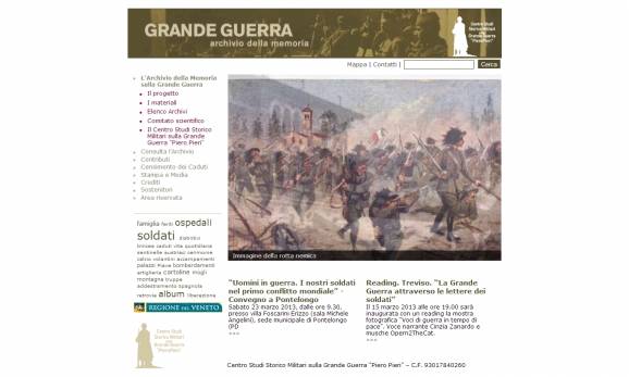 Grande Guerra. Archivio della memoria