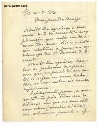 Correspondência com o Ministro da Guerra