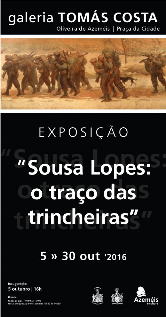 Oliveira de Azeméis inaugura a exposição «Sousa Lopes: o traço das trincheiras» em 5 de Outubro de 2016