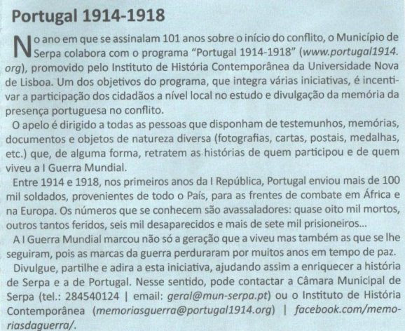 Câmara Municipal de Serpa à procura das suas Histórias e Memórias