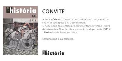 Revista Ler História nº 66, dedicada à Primeira Guerra Mundial