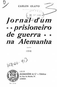 Jornal d'um "prisioneiro de guerra" na Alemanha (1918)