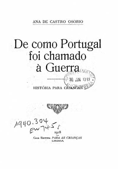 De como Portugal foi chamado à guerra: história para crianças