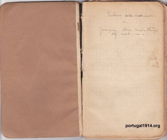 Página de rosto e primeiras folhas do diário de Joaquim Alves Correia de Araújo