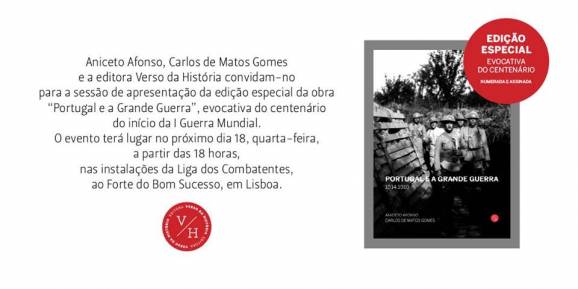 Lançamento da edição especial do livro Portugal e a Grande Guerra
