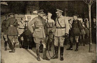 O Marechal Douglas Haig e o General Tamagnini em França