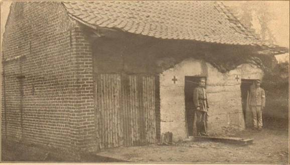 Os serviços de saúde na frente portuguesa. Um posto de socorro avançado.