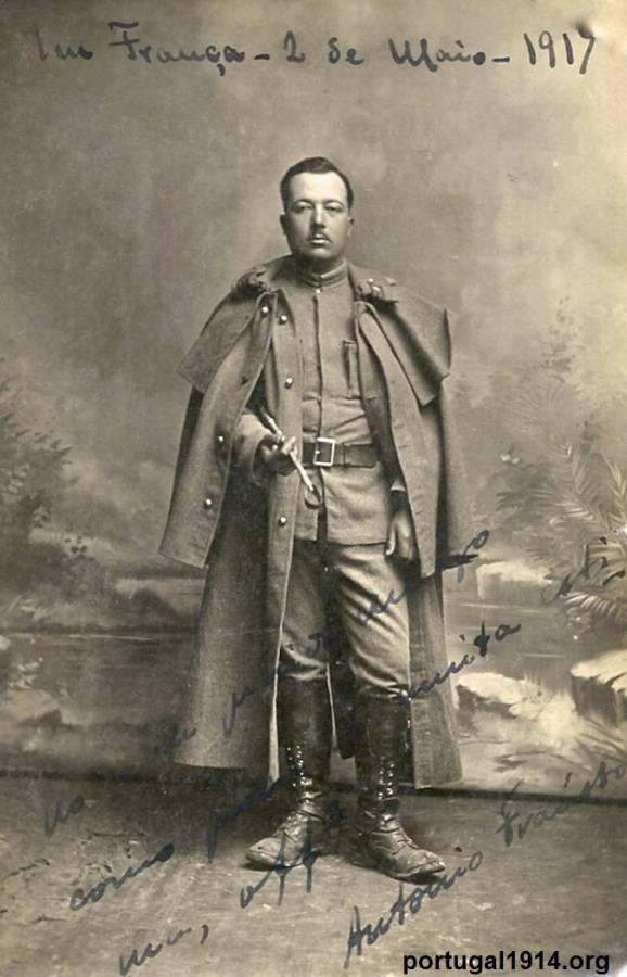 António Joaquim Fraústo em 1917, em França